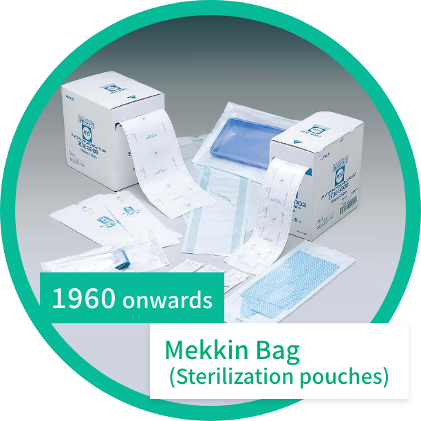 1960 onwards Mekkin Bag (Sterilization pouches)